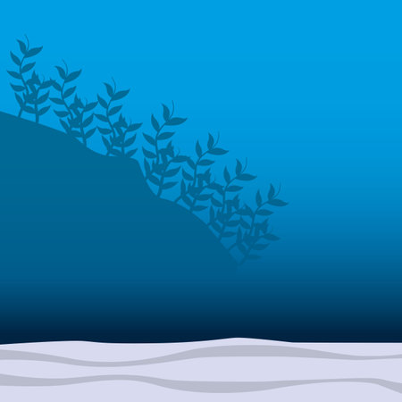 seabed landscape isolated icon vector illustration designのイラスト素材