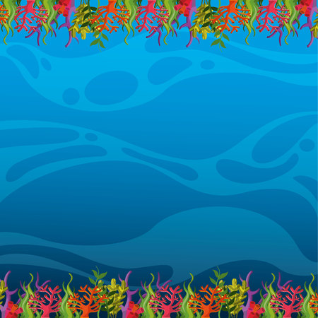 seabed landscape isolated icon vector illustration designのイラスト素材