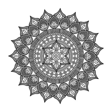 elegant frame circle decoration isolated vector illustration designのイラスト素材