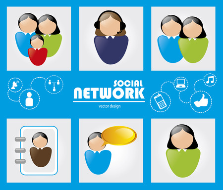 social media communication icon vector illustration graphicのイラスト素材