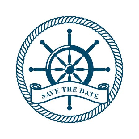 frame maritime nautical isolated vector illustration designのイラスト素材