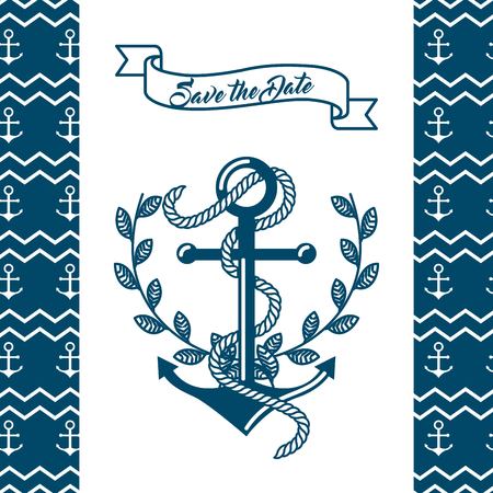 frame maritime nautical isolated vector illustration designのイラスト素材