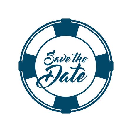 frame maritime nautical isolated vector illustration designのイラスト素材