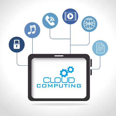 cloud computing data icon vector illustration graphicのイラスト素材