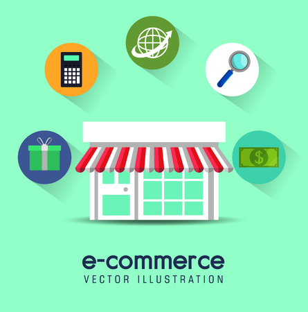 electronic commerce marketing icon vector illustration graphicのイラスト素材