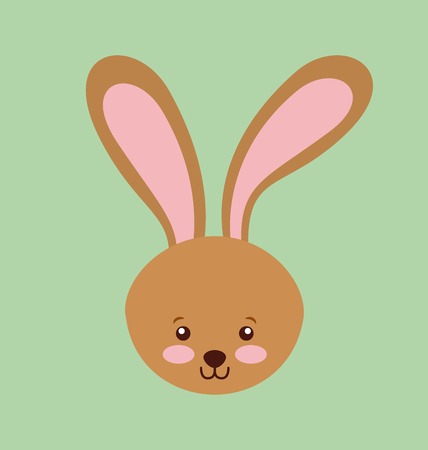 cute head animal isolated icon vector illustration designのイラスト素材