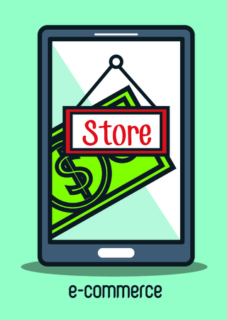 electronic commerce marketing icon vector illustration graphicのイラスト素材