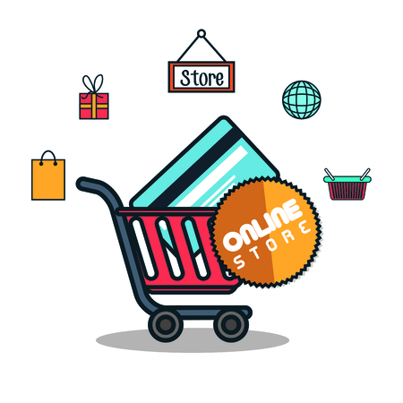 online store marketing icon vector illustration graphicのイラスト素材