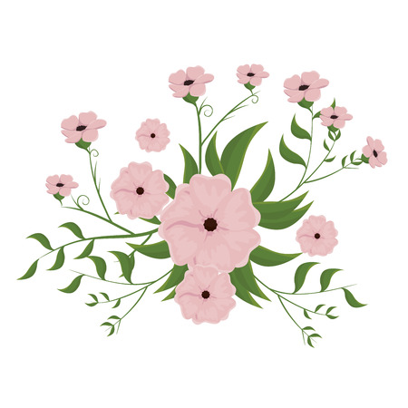 vintage flowers decoration icon vector illustration iconのイラスト素材