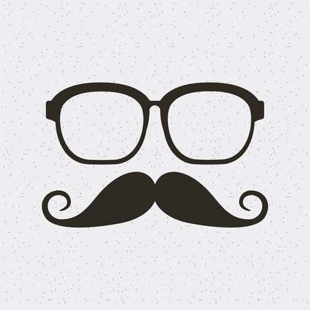 glasses and mustache hipster style isolated icon vector illustration designのイラスト素材