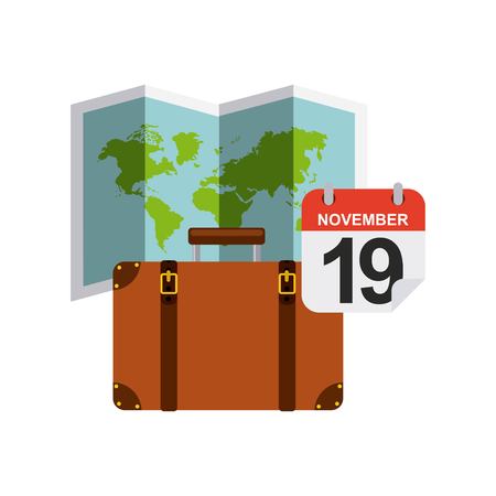 enjoy vacations travel isolated icon vector illustration designのイラスト素材