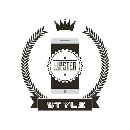 frame hipster style isolated icon vector illustration designのイラスト素材