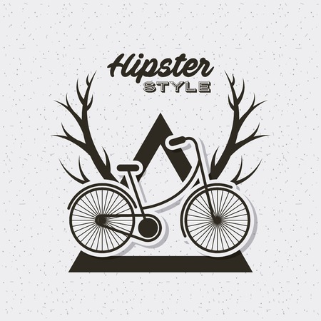 bicycle hipster style isolated icon vector illustration designのイラスト素材
