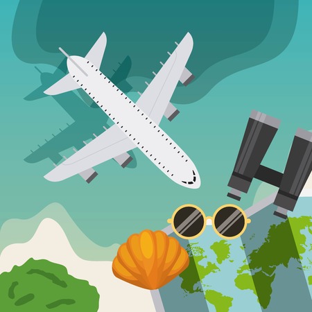 enjoy vacations travel isolated icon vector illustration designのイラスト素材