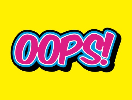 oops comic pop art style vector illustration designのイラスト素材