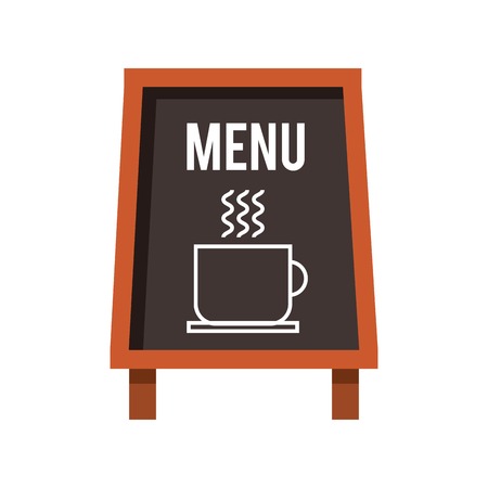 chalkboard coffee restaurant menu vector illustration designのイラスト素材