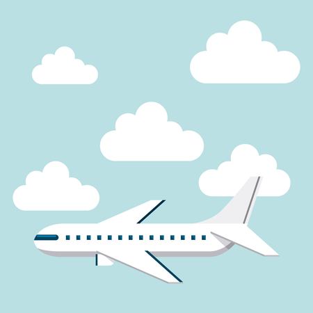 airplane flying isolated icon vector illustration designのイラスト素材