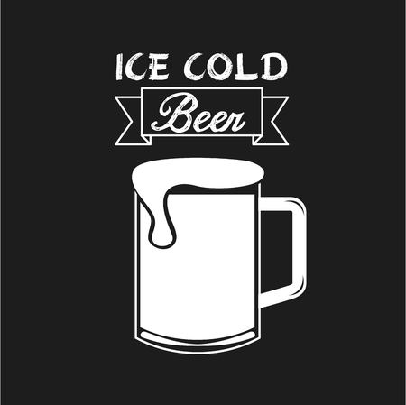 ice cold beer poster vector illustration designのイラスト素材