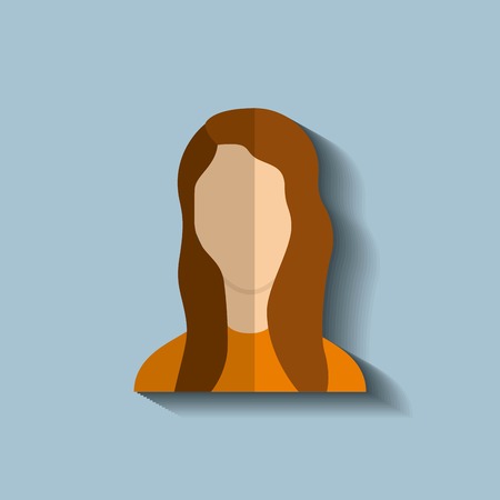 young woman female avatar vector illustration designのイラスト素材