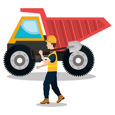 builder constructor worker icon vector illustration designのイラスト素材