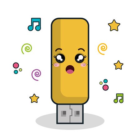 usb storage memory icon vector illustration designのイラスト素材