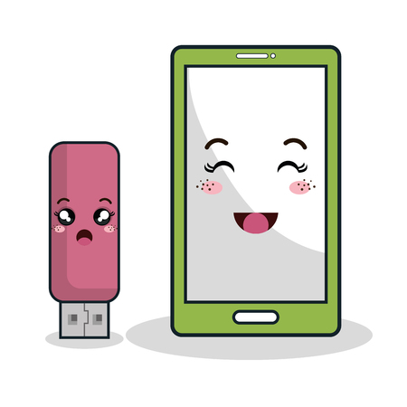 electronic devices characters icon vector illustration designのイラスト素材