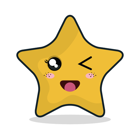 star character face icon vector illustration designのイラスト素材