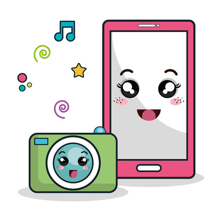 electronic devices characters icon vector illustration designのイラスト素材