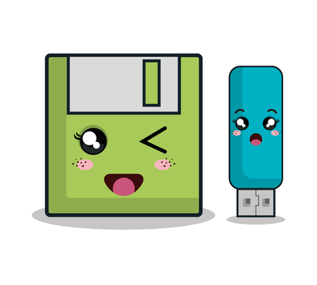 electronic devices characters icon vector illustration designのイラスト素材