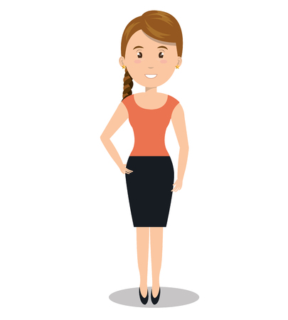 woman female young person icon vector illustration designのイラスト素材