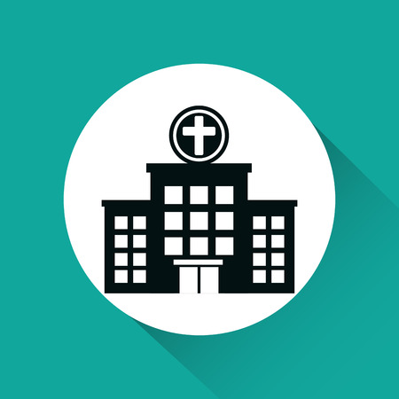 hospital building isolated icon vector illustration designのイラスト素材