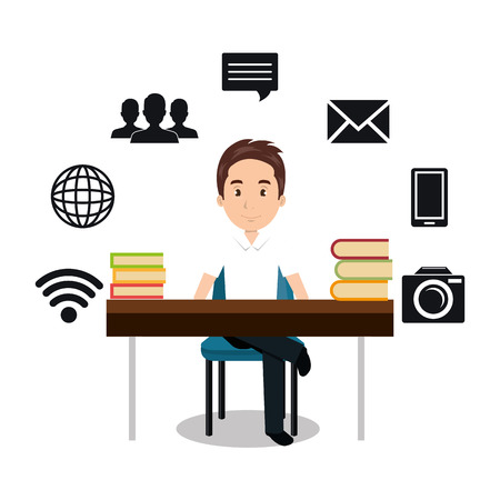internet communication technology isolated icon vector illustration designのイラスト素材