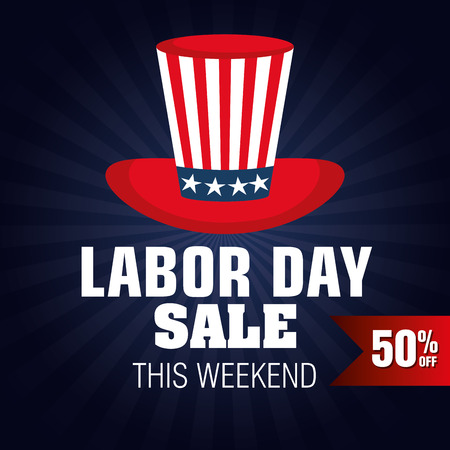 labor day sale big isolated icon vector illustration designのイラスト素材