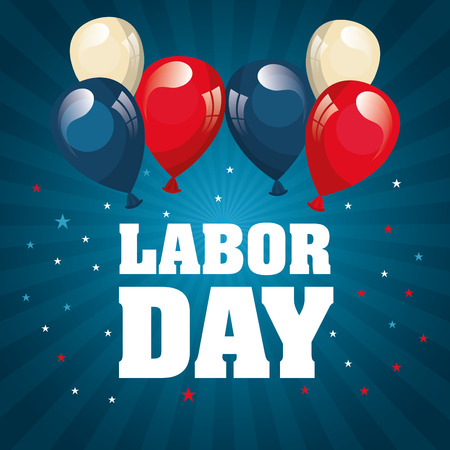 happy labor day poster icon vector illustration designのイラスト素材