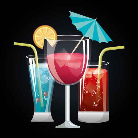 menu cocktails list bar vector illustration designのイラスト素材
