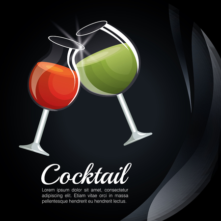 menu cocktails list bar vector illustration designのイラスト素材