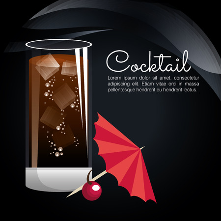 cocktail tropical poster bar icon vector illustration designのイラスト素材