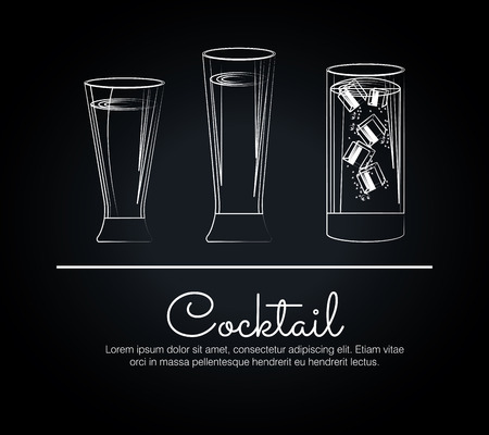 menu cocktails list bar vector illustration designのイラスト素材