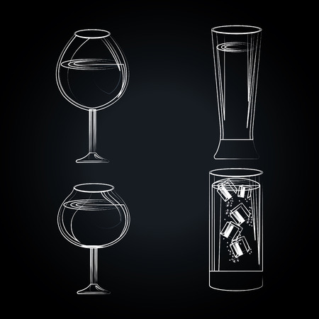 menu cocktails list bar vector illustration designのイラスト素材