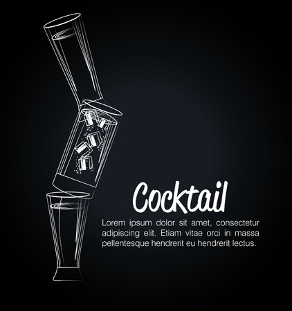 menu cocktails list bar vector illustration designのイラスト素材
