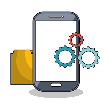 smartphone technology settings icon vector illustration designのイラスト素材