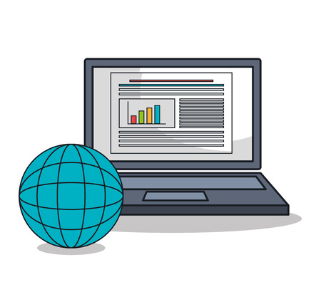 laptop computer settings technology icon vector illustration designのイラスト素材