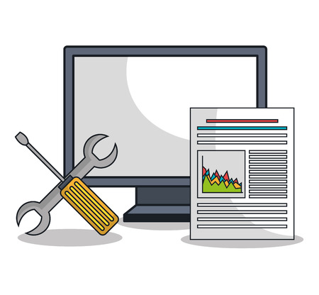 computer settings technology icon vector illustration designのイラスト素材