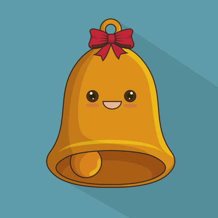 bell christmas character  icon vector illustration designのイラスト素材