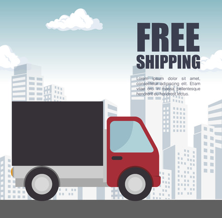 free shipping delivery icon vector illustration designのイラスト素材