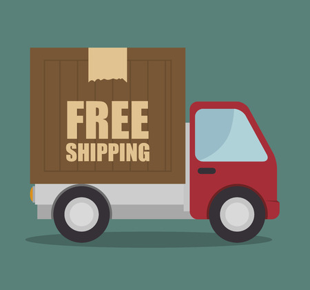 free shipping delivery icon vector illustration designのイラスト素材