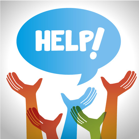 helping hands concept  icon vector illustration designのイラスト素材