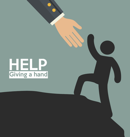 helping hands concept  icon vector illustration designのイラスト素材
