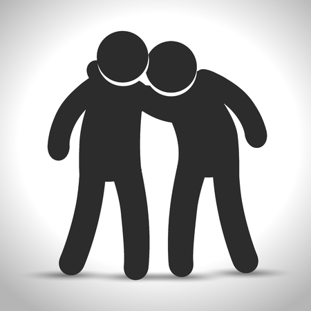 people who help  icon vector illustration designのイラスト素材