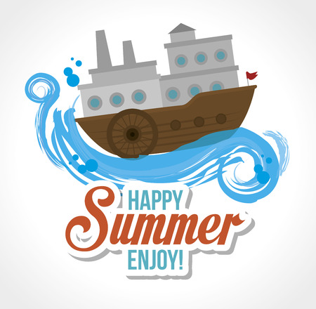 summer vacation holiday icon vector illustration designのイラスト素材